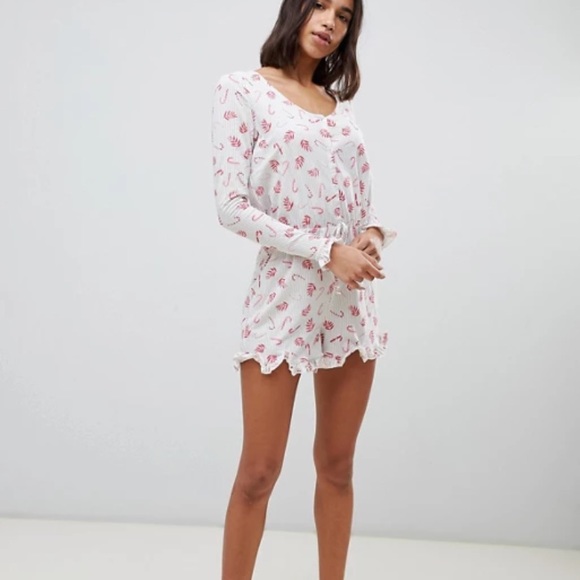 ASOS Other - ASOS candy cane pajama romper